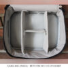 Inside bag bottom and velcro dividers